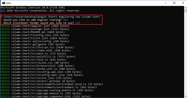 Different Way Of Implementing Google Column Chart In Angular 7